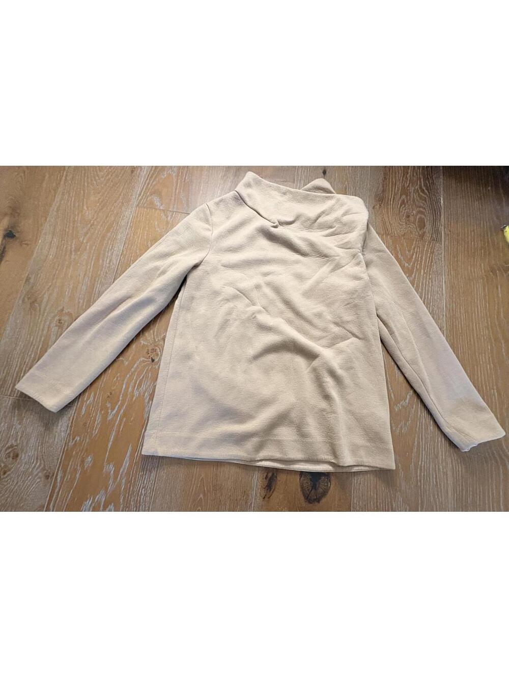 COS Beige Cream Turtleneck Sweater Soft Fabric Classic Cozy Small